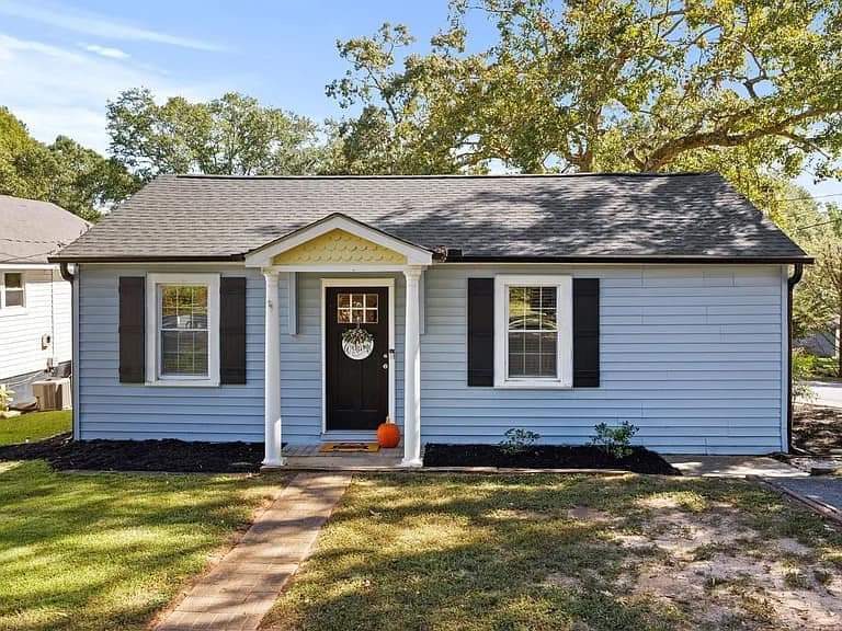 Freshly renovated home exterior